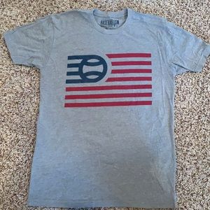 Baseballism flag tee-unisex small